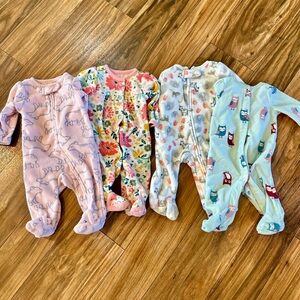 Newborn Carter’s Fleece Sleeper | Set of 4